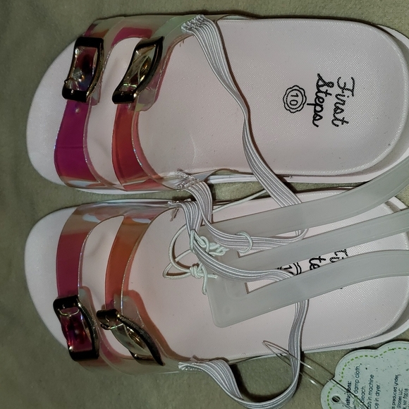 First Steps Girls Slip on Sandals 10 - Picture 6 of 7